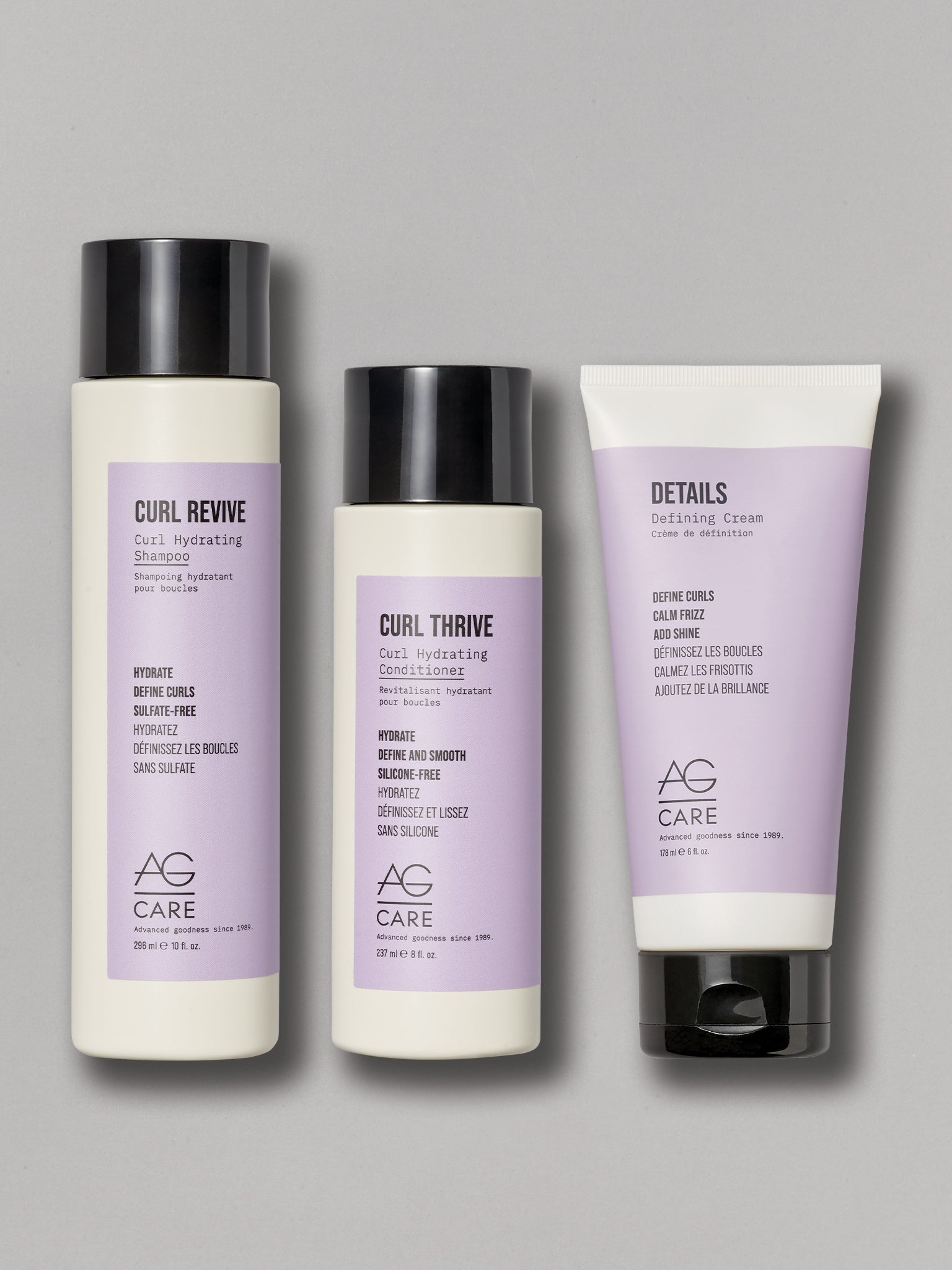 Curl Defining Conditioner and Shampoo Set - Cream Rizos Curls Travel Kit Trio: Curl Defining Cream, Shampoo  main image 3