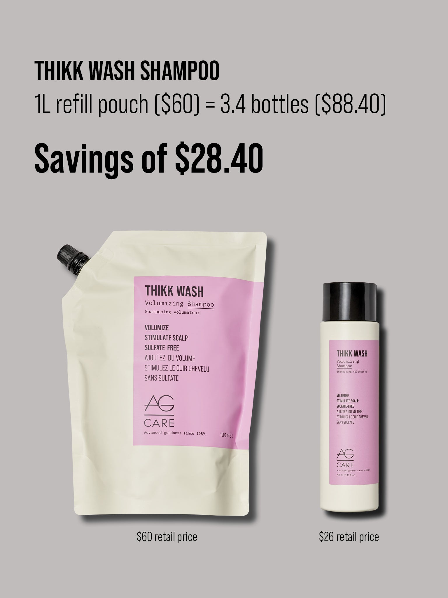 AG Care Thikk Wash Volumizing Shampoo AG Care Thikk Wash Volumizing Shampoo